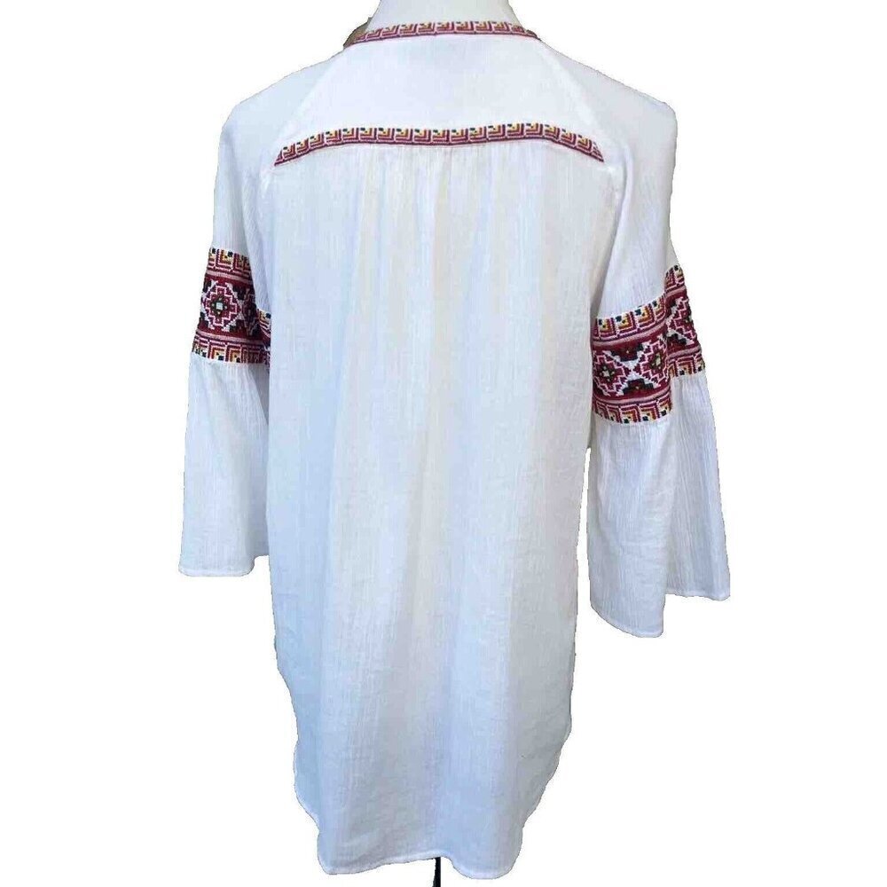 French Connection Women's White Adanna Embroidered Top Size M - Picture 3 of 15